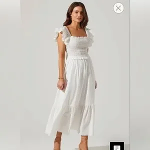 Astr Dresses Astr The Label Flutter Sleeve Midi Dress Poshmark